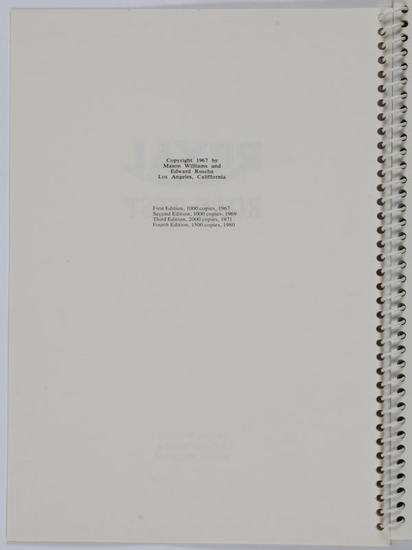 Royal Road Test (Later Printing).