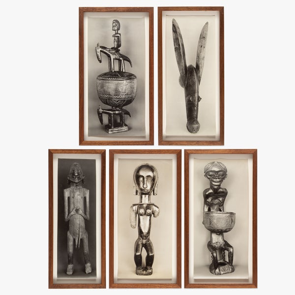 Item #30299 [A Group of 5 MoMA Exhibition Photographs of African Art]. Walker Evans