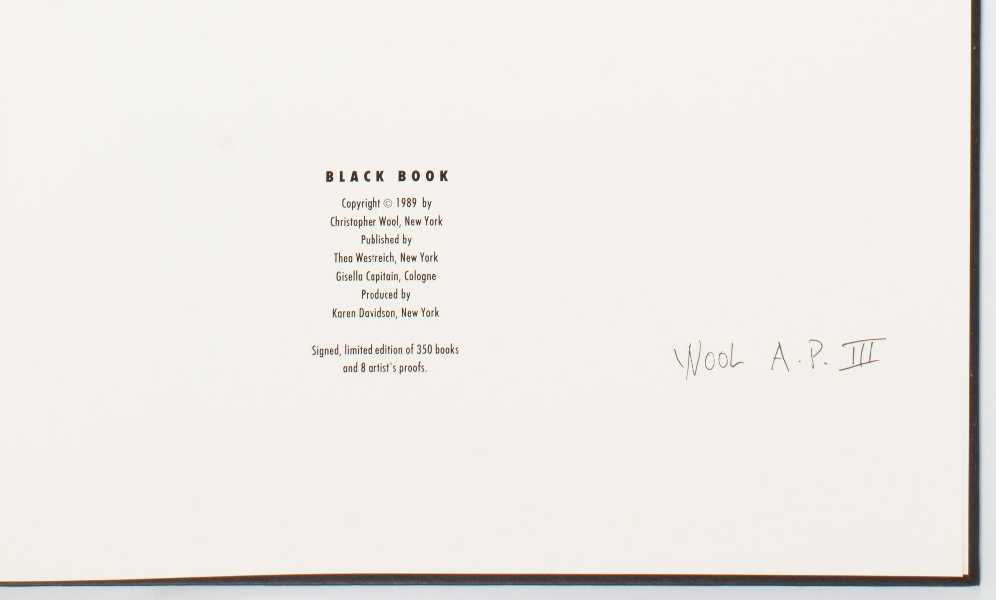 Black Book | Christopher Wool