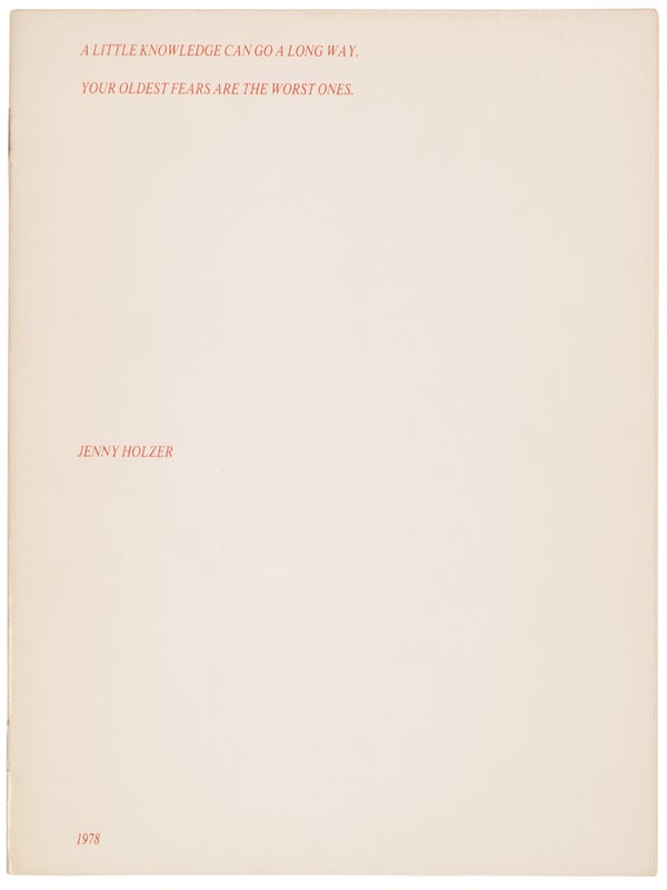 Item #30316 A Little Knowledge Can Go a Long Way / Your Oldest Fears Are the Worst Ones. Jenny...