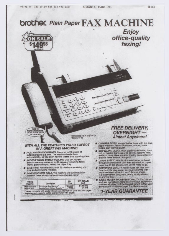 Global Fax Festival: Arkestado por David Hammons.