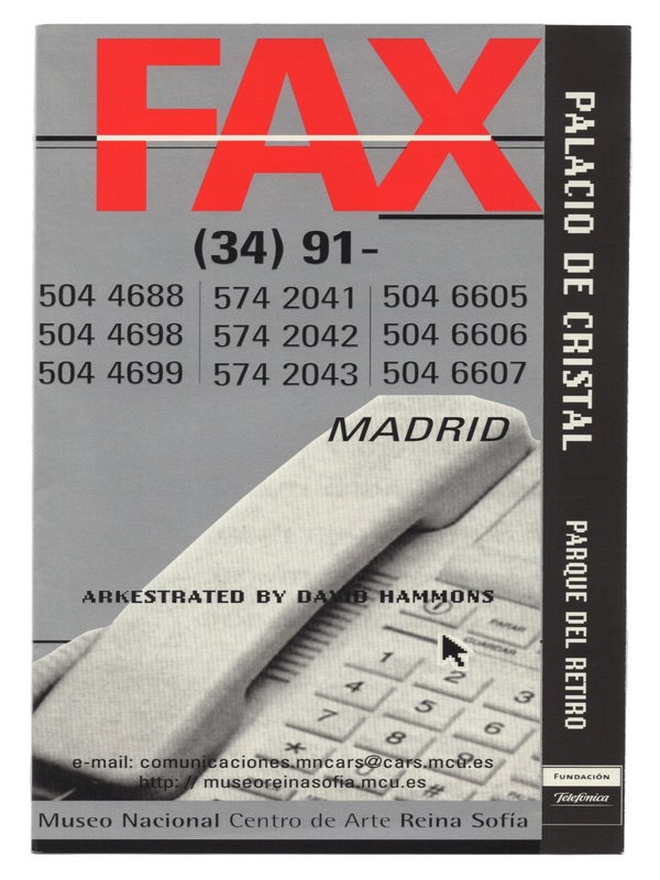 Global Fax Festival: Arkestado por David Hammons.