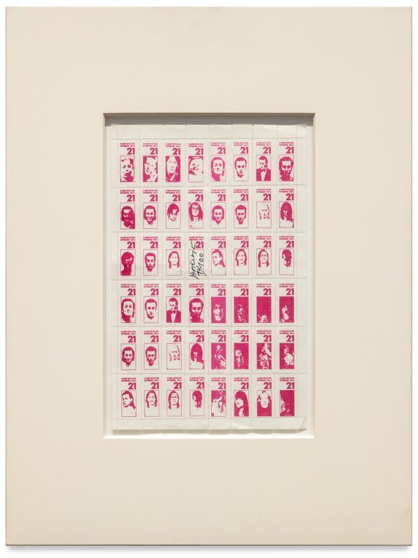 Item #30447 21 Jahre unter Euch: Kippenberger, 1954–1974 (Signed Edition of Artist's Stamps)....