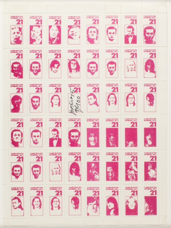 21 Jahre unter Euch: Kippenberger, 1954–1974 (Signed Edition of Artist's Stamps).