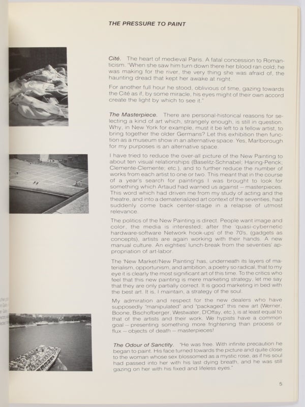 The Pressure to Paint (Exhibition Catalogue).