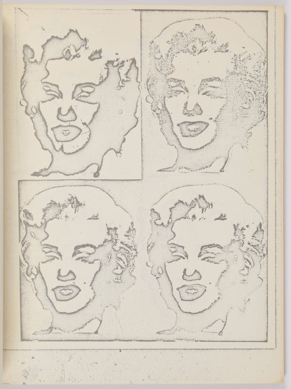 Studies for Warhols' Marilyns, Beuys' Actions and Objects, Duchamps' Etc. Including Film (Inscribed).