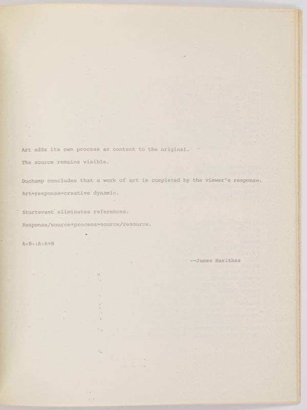Studies for Warhols' Marilyns, Beuys' Actions and Objects, Duchamps' Etc. Including Film (Inscribed).