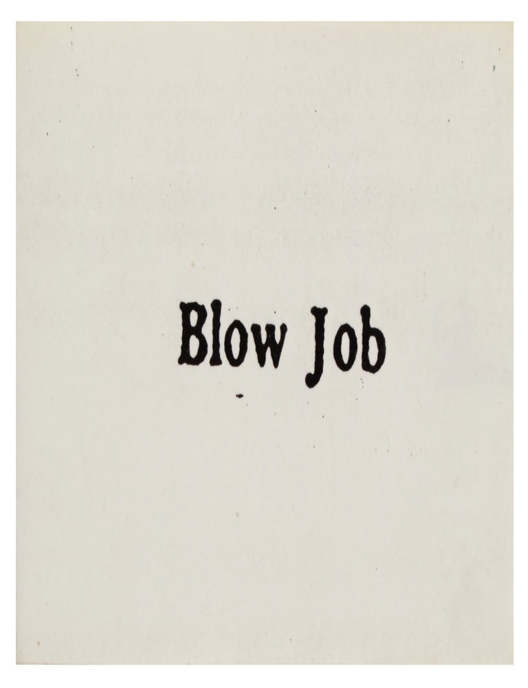 Item #30707 Blow Job. Keith And Macisaac, Andy Warhol.
