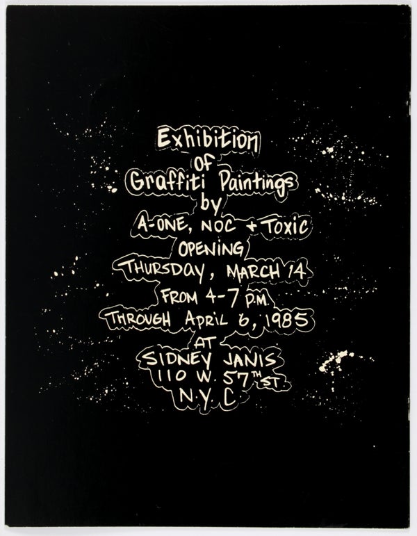 3 Graffiti Artists: Exhibition of Graffiti Paintings by A-One, NOC + Toxic.