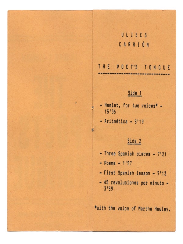 The Poet's Tongue.