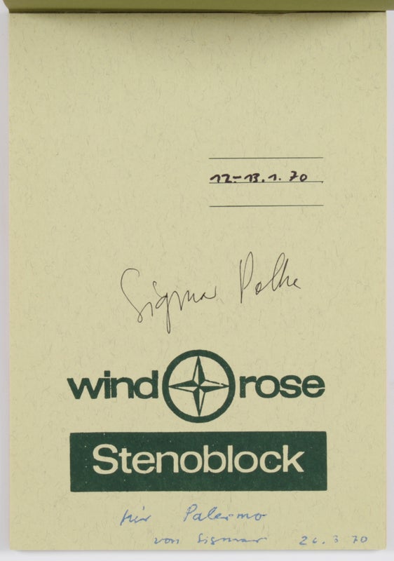 Stenoblock, 1970 (Signed).