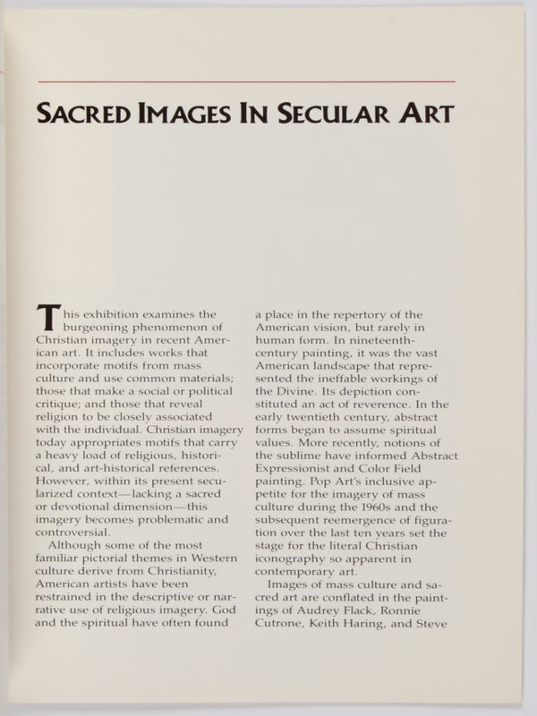 Sacred Images in Secular Art.