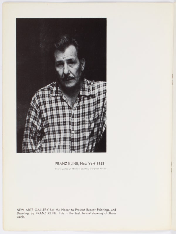New Arts Gallery Presents: Recent Paintings and Drawings by Franz Kline (Two Volumes).