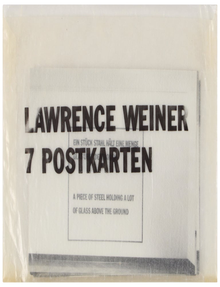 Item #31135 Lawrence Weiner: 7 Postkarten. Lawrence Weiner.