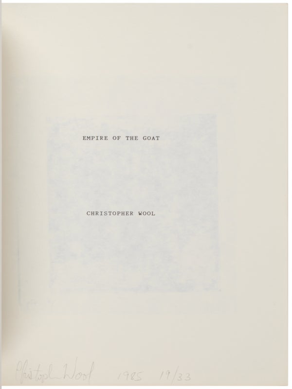 Empire of the Goat (One of 33 Copies, Signed).