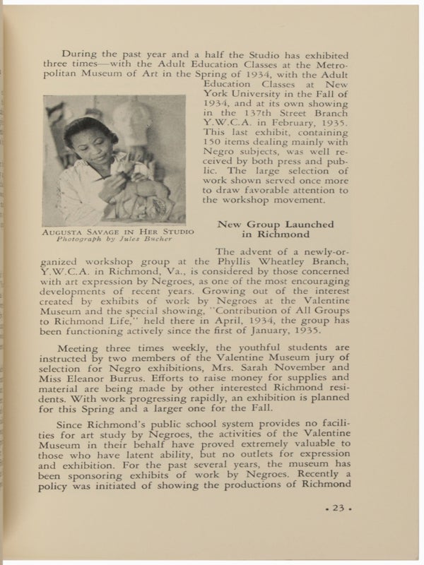 Negro Artists: An Illustrated Review of their Achievements.