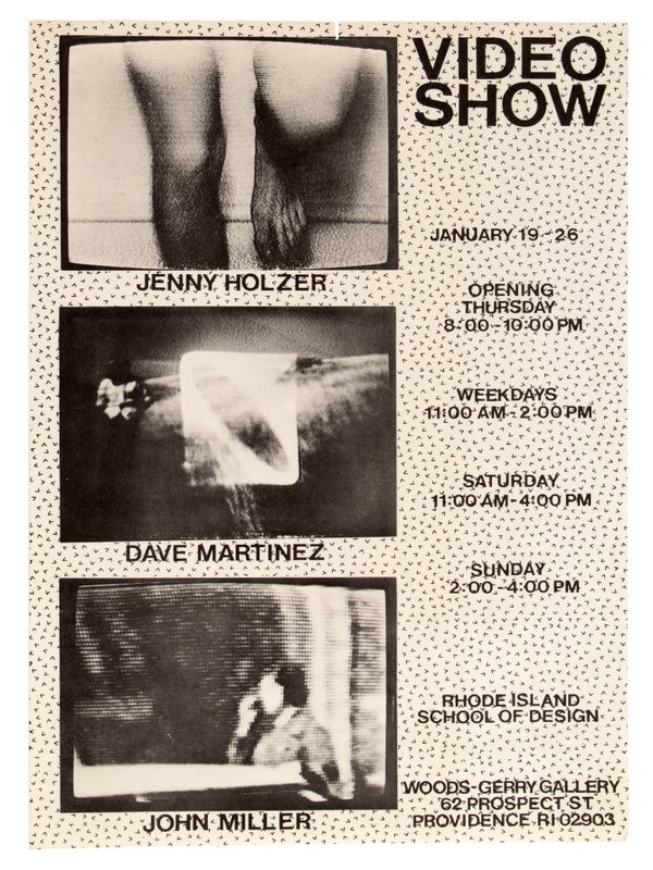 Item #31251 Video Show (Student Exhibition Poster). Jenny Holzer