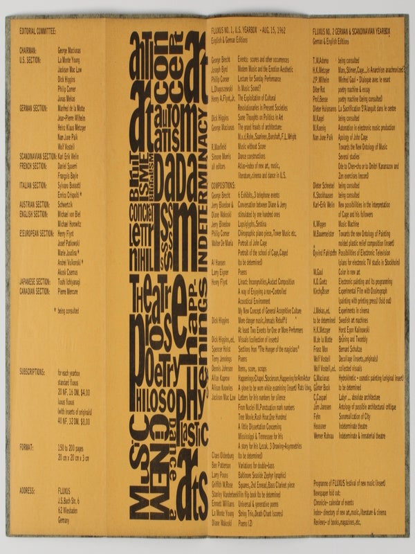 Fluxus (Prospectus for Fluxus Yearboxes, Version A).