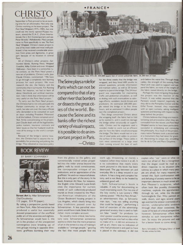 Stroll: The Magazine of Outdoor Art and Street Culture: Winter 1986, Vol. 2, No. 1.