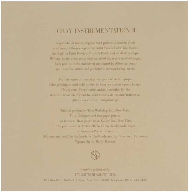 Gray Instrumentation II (Prospectus).