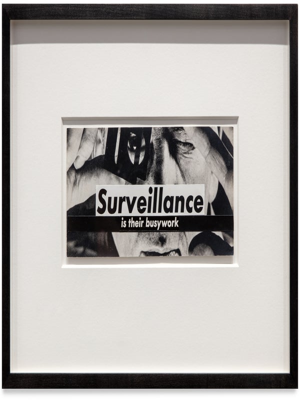 Item #31650 Untitled (Surveillance is their busywork) (Original Paste-up). Barbara Kruger