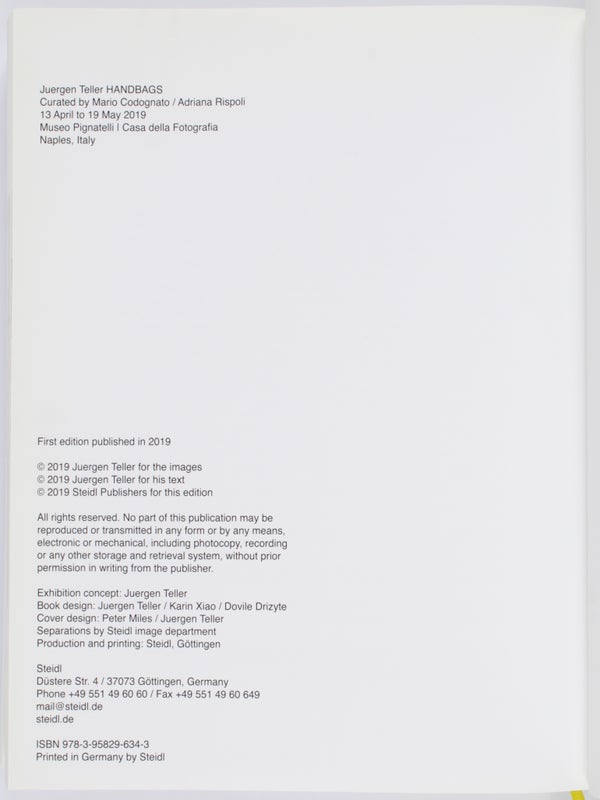Juergen Teller: Handbags (Inscribed).