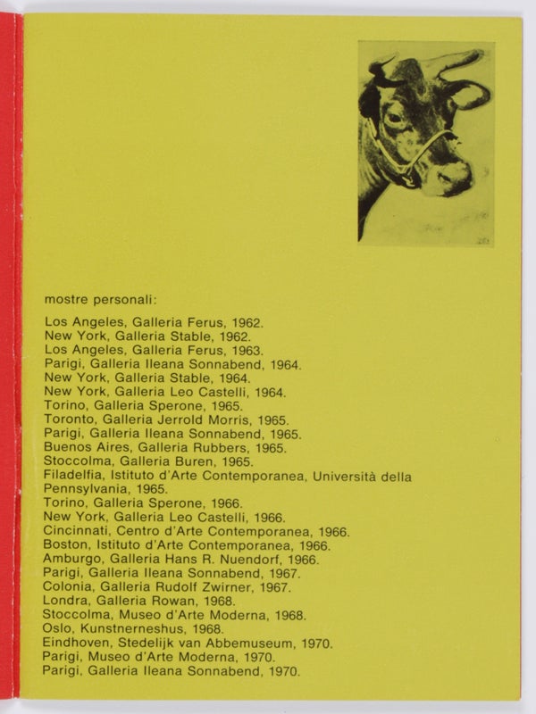 Andy Warhol: Febbraio-Marzo, 1971.