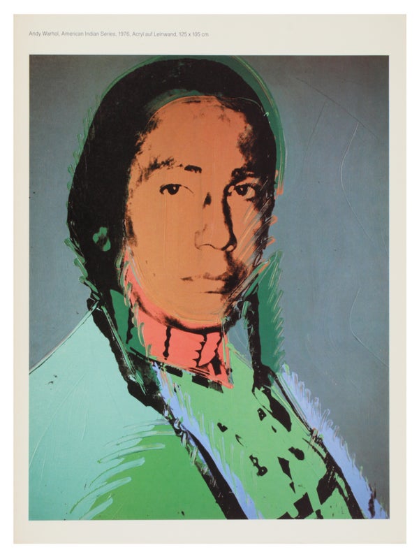 Item #31904 Andy Warhol: Indians, Porträts, Torsos (Exhibition Brochure). Andy Warhol