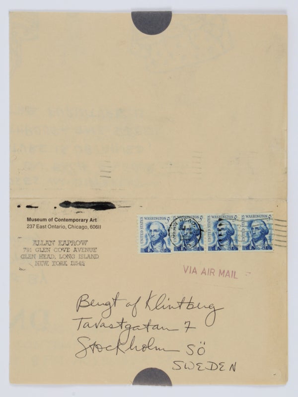 Moving: A Happening by Allan Kaprow (for Milan Knizak).