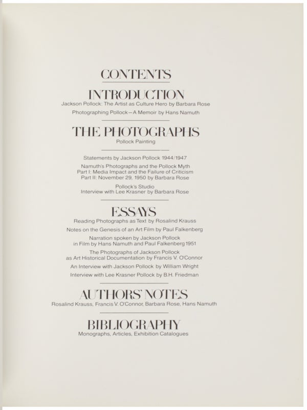 Pollock Painting: Photographs by Hans Namuth (Signed).