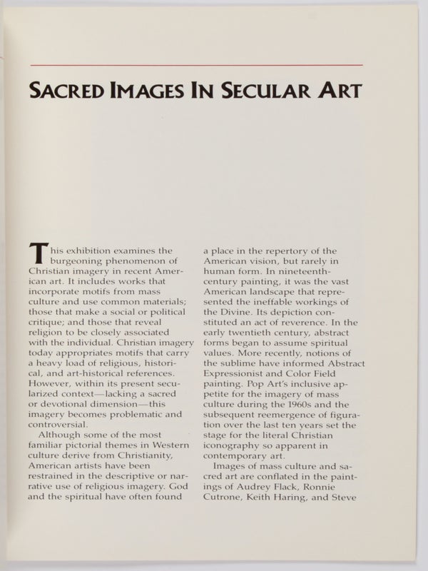 Sacred Images in Secular Art.