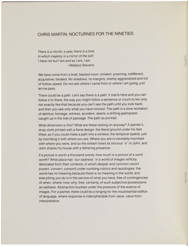 Chris Martin (Inscribed).