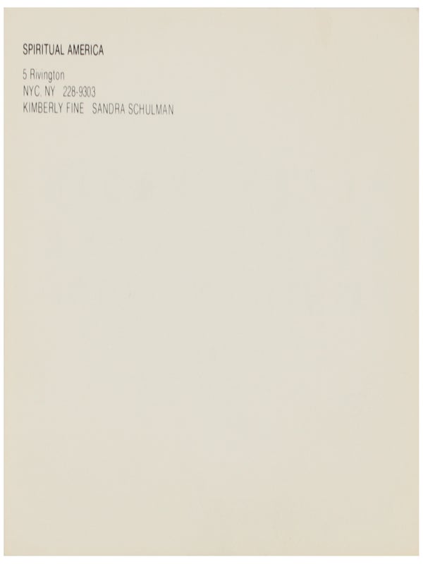 Still Life (Inscribed with Announcement Card).