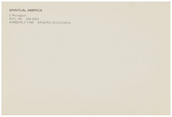 Still Life (Inscribed with Announcement Card).