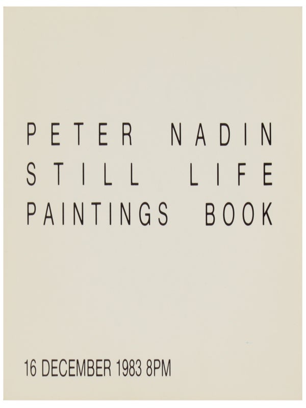 Still Life (Inscribed with Announcement Card).