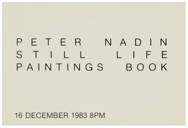 Still Life (Inscribed with Announcement Card).