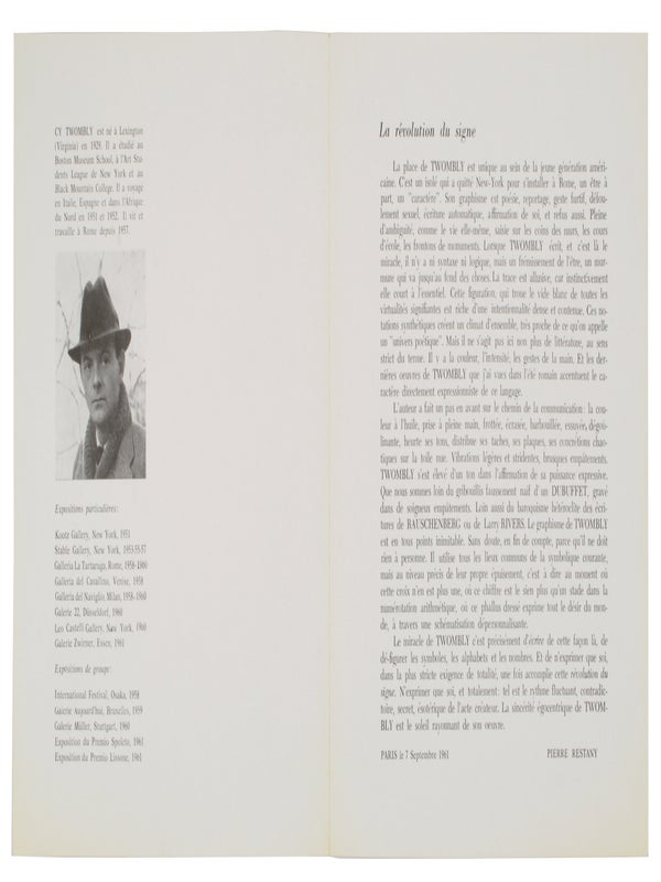 Cy Twombly: La Révolution du Signe.