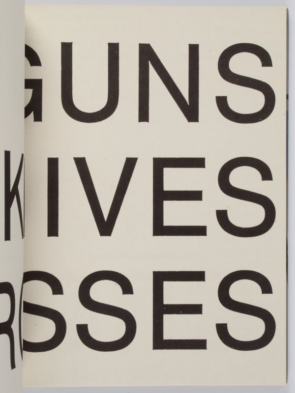 Guns, Knives, Crosses.
