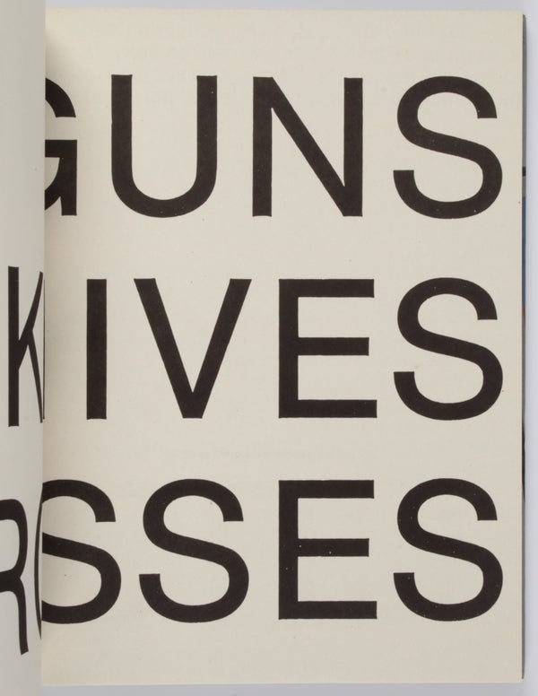 Guns, Knives, Crosses.