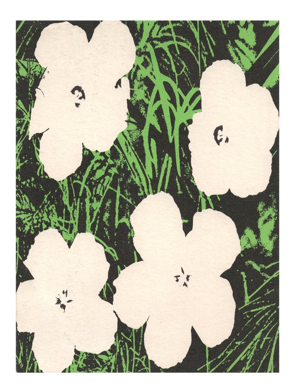 Item #32209 Andy Warhol: Flowers (Greeting Card). Andy Warhol