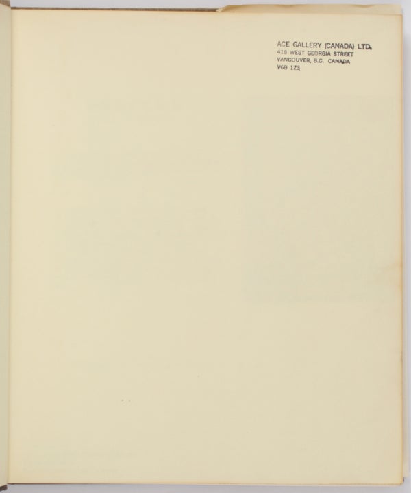 Bruce Nauman: Work from 1965 to 1972 (with Exhibition Brochure).