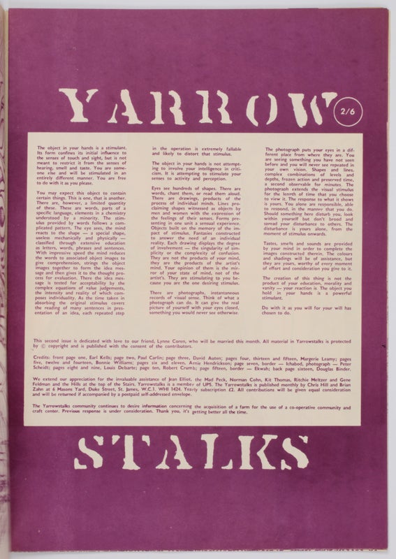 Yarrowstalks No. 2 (i.e. Head Comix No. 1).