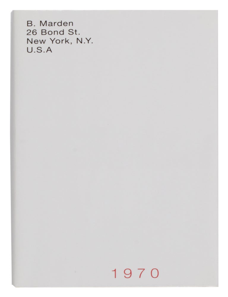 Item #32407 Brice Marden: Book of Images, 1970 (Signed). Brice Marden.