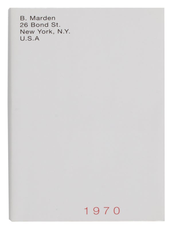Brice Marden: Book of Images, 1970 (Signed