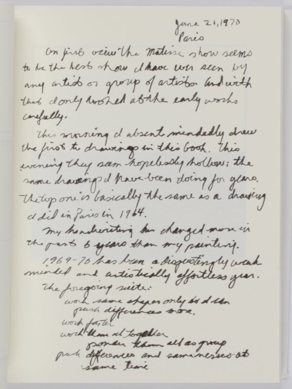 Brice Marden: Book of Images, 1970 (Signed).
