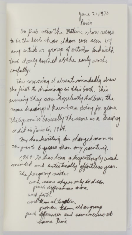 Brice Marden: Book of Images, 1970 (Signed).