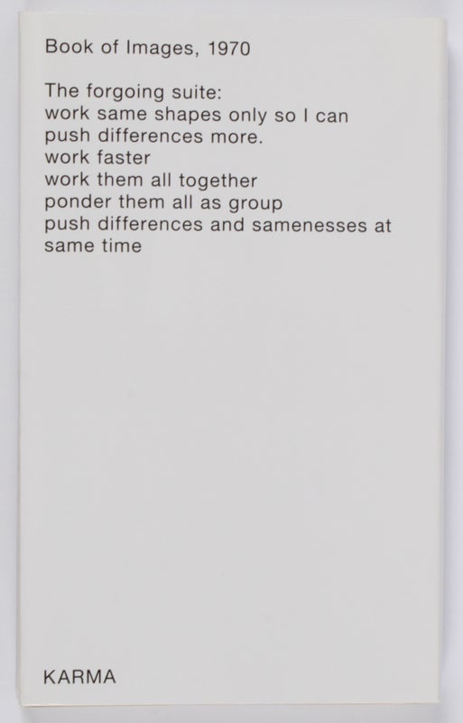 Brice Marden: Book of Images, 1970 (Signed).