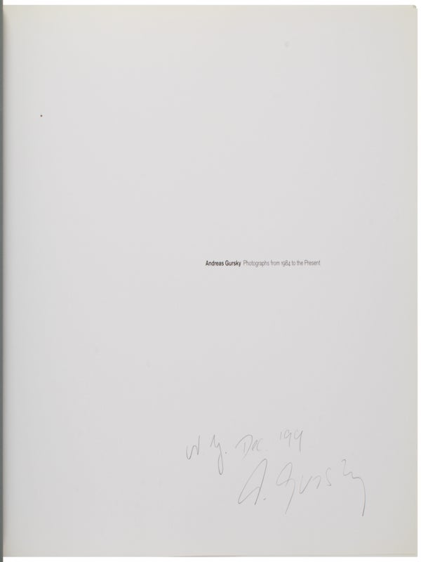 Photographs from 1984 to the Present (Signed).