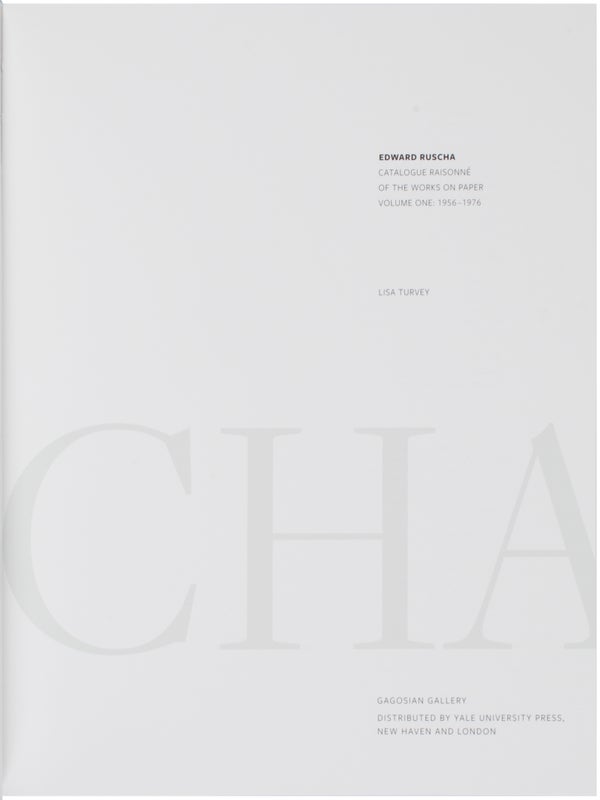Catalogue Raisonn&eacute; of the Works on Paper (3 Vols).