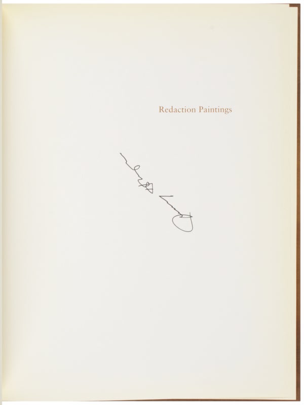 Jenny Holzer: Redaction Paintings (Signed).